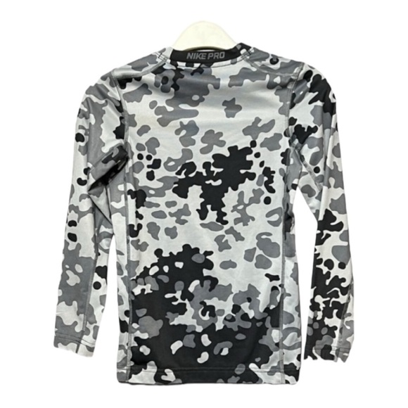 Nike Pro Dri-Fit Long Sleeve Camo Compression Shirt Boy’s Medium - Picture 2 of 4